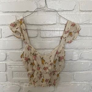 RSQ Multi Color Floral Crop Top